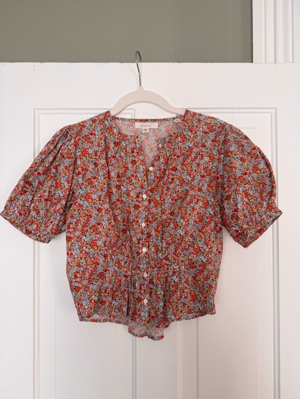 Doen Netta Top - Red Chive, XS